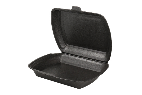 Ланч-бокс черный без секций ВСП 247х208х63 мм 130/кор