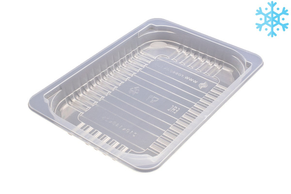 Лоток под запайку 210х148х25 мм для заморозки, прозрачный, ПП 300/кор