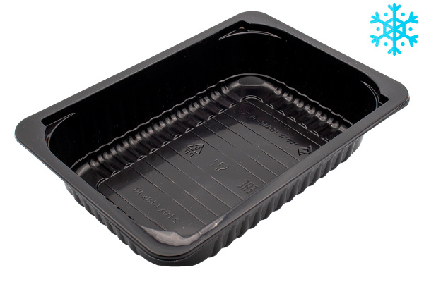 Лоток под запайку 210х148х40 мм, черный ПП 280/кор