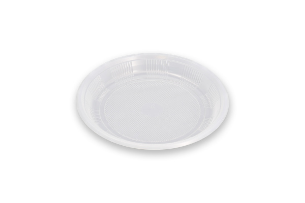 Одноразовая прозрачная матовая тарелка, d-170 мм, h-23 мм 1400/кор