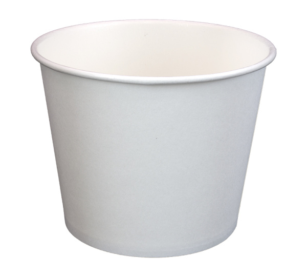 Ведро бумажное белое 900 мл 55/330/кор